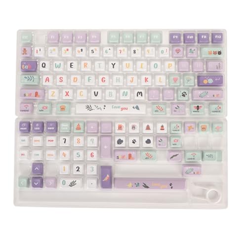 ciciglow 124 Tasten XDA-Profil PBT Mechanische Tastatur-Tastenkappen, Langlebig und Stilvoll für 61 87 96 98 104 108 Tastaturen von ciciglow