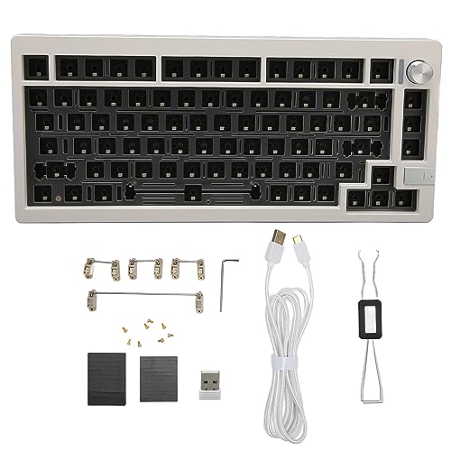 ciciglow 75% Benutzerdefiniertes Tastatur-Kit, 81 Tasten, Hot-Swap-fähiger 3-Pin/5-Pin-Schalter, Mechanisches RGB-Gaming-DIY-Tastatur-Kit, Triple-Mode-Bluetooth 5.0/USB-C Verkabelt/2,4 von ciciglow