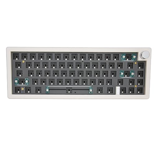 ciciglow Benutzerdefiniertes Mechanisches Gaming-Tastatur-Kit, 65% Modulare DIY-Tastatur mit 67 Tasten, Hot-Swap-fähiger 3-Pin/5-Pin-Schalter, Unterstützt Bluetooth 5.0/USB-C (Weiss) von ciciglow
