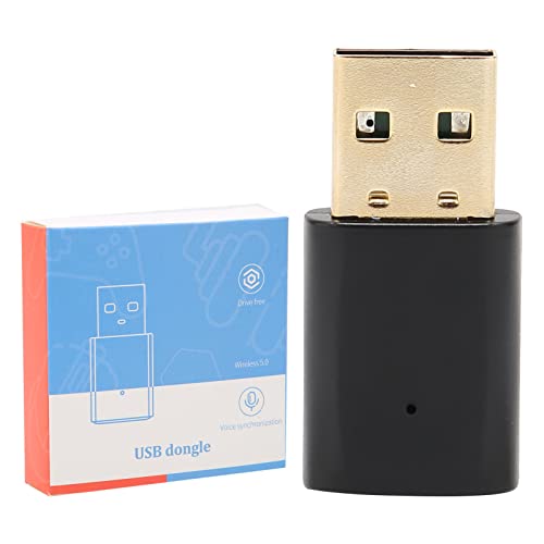 Bluetooth-Adapter, Schwarz Bluetooth 5.0 Ultra Kleiner Audio-Sender, USB-Adapter Tragbarer Drahtloser Sender Passend für Computer-PC von ciciglow