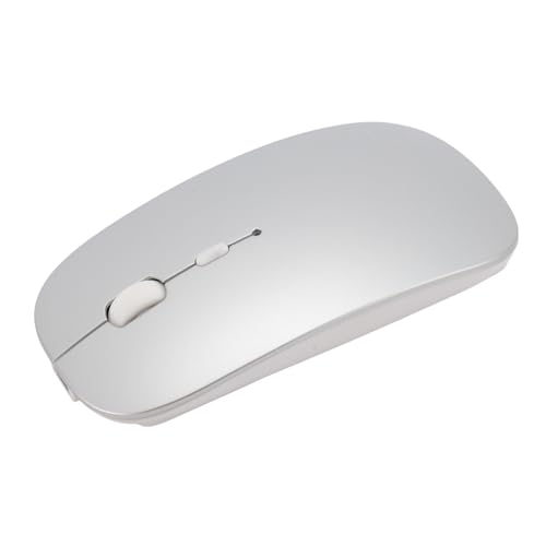 ciciglow Drahtlose Maus, Tragbare Bluetooth-Maus 800/1200/1600 Einstellbare DPI, Leise Computermaus für, für Air, für Pro, für Laptop (Silver) von ciciglow
