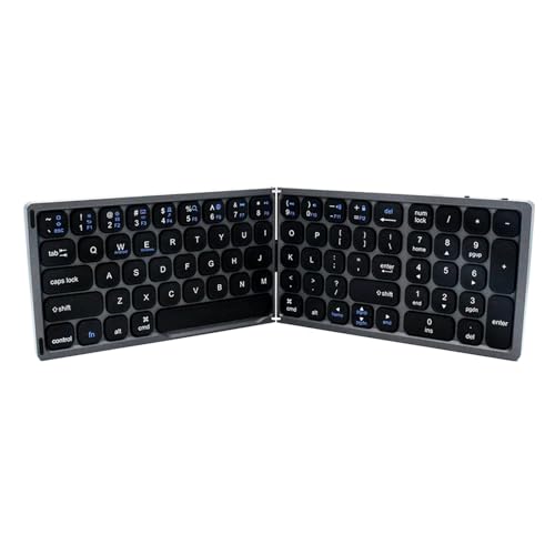 ciciglow FK328 Faltbare Tastatur, Kabelloses BT3.0, Kompaktes Layout, Tragbares Design, Kompatibel mit IOS//, Wiederaufladbarer Akku, mit Zahlenbereich von ciciglow