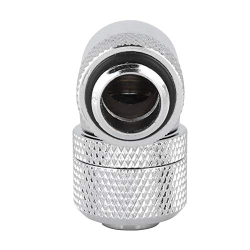 ciciglow G1/4 Wasserkühlungsanschluss, Dünnes Rohr, 90° Rechtwinkliger Winkel für Computer (Silber) von ciciglow