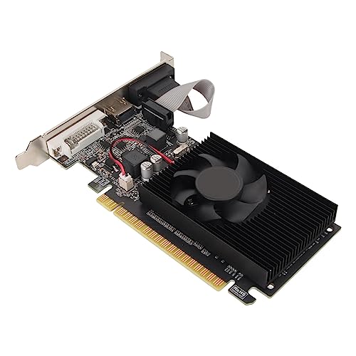 ciciglow GT610 Grafikkarte, 1 GB DDR3 64 Bit PCI Express 2.0 X 16 Game-Grafikkarte mit Silent Cooling Fan, Unterstützt DVI VGA HDMI von ciciglow