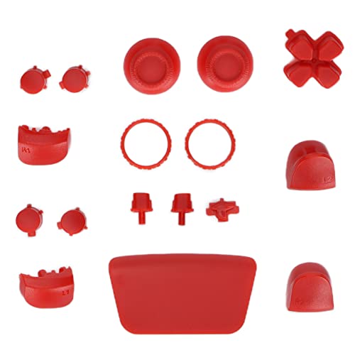 ciciglow Game Controller Tasten, ABS L2 R2 Full Buttons Set Ersatz, Button Repair Kit Ersatztasten Fit für PS5 Controller(rot) von ciciglow