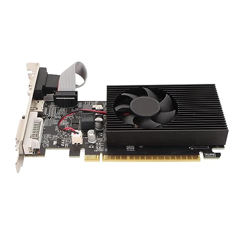 ciciglow Grafikkarte, GT 730 4G DDR3B 128bit Computer-Grafikkarte mit Lüfter, Unterstützt VGA DVI HDMI Ausgang PCI Express 2.0 X 16 Busschnittstelle von ciciglow