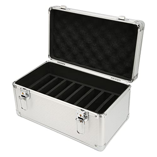 ciciglow HDD-Aufbewahrungsbox Koffer, Festplatten-Transportbox für 2,5-Zoll-3,5-Zoll-Festplatten Doppelschutz-Sicherheitsschloss-Design mit 14 Einschüben von ciciglow