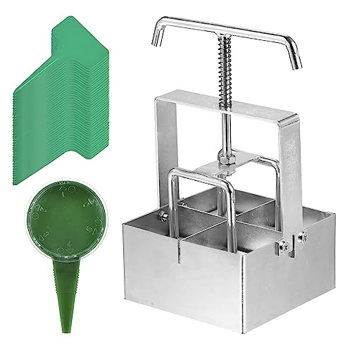 ciciglow Handheld 2-Zoll-Bodenblockhersteller mit Komfortgriffe Zum Anbau von Sämlingen und, Hochwertiger Bloßes Blockierwerkzeug für Gärten, Gewächshäuser mit Verzinktem Stahl, Gärten, ciciglow Handheld 2-Zoll-Bodenblockhersteller mit Komfortgriffe Zum Anbau von Sämlingen und, Hochwertiger Bloßes Blockierwerkzeug für Gärten, Gewächshäuser mit Verzinktem Stahl, Gärten, von ciciglow