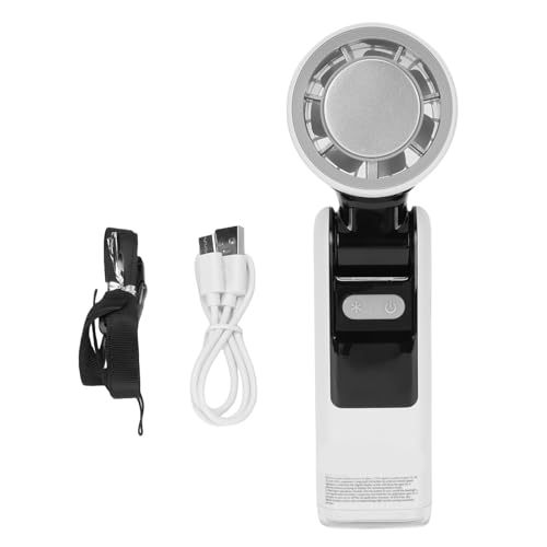 ciciglow Handheld Tragbarer Turbo -Lüfter mit Eiskühler, 100 Geschwindigkeit 4000mah Wiederaufladbare Persönliche Lüfter, 8H -Kühlzeit, LED -Display Kleine Taschenventilatoren (WHITE) von ciciglow