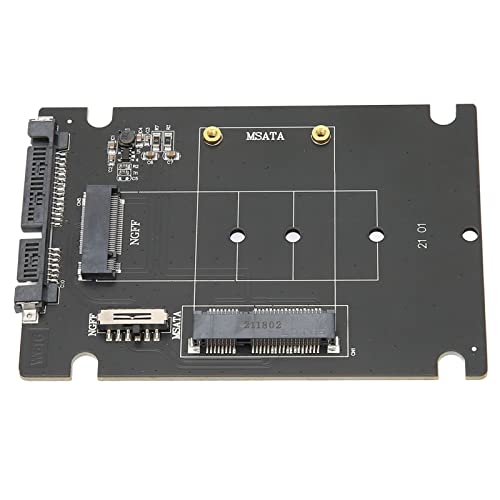 ciciglow M.2 NGFF auf SATA SSD Adapterkarte, 6 Gbit/s Hochgeschwindigkeits-Konverteradapter für S107 RTK Unterstützt 2230/2242/2260/2280 M.2 SSD und MSATA 26,8/50,95 Mm SSD von ciciglow