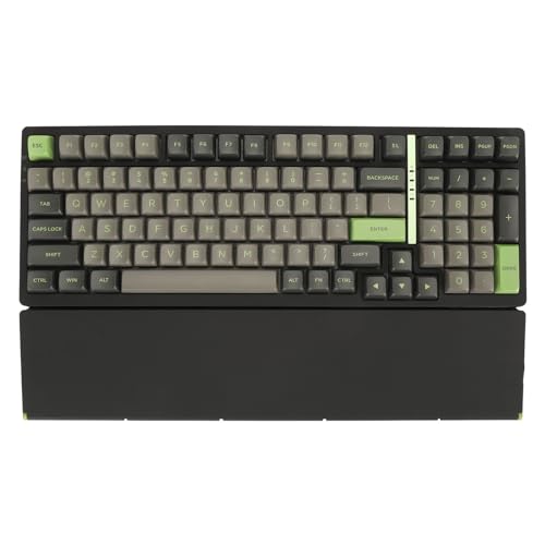 ciciglow Mechanische Gaming-Tastatur, BT / 2,4 G/USB C Computertastatur 99 Tasten RGB-Hintergrundbeleuchtung Hot-Swap-fähiger Grauer Schalter Abnehmbare Staubschutz-Gaming-Tastatur von ciciglow