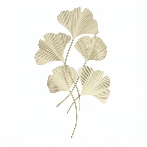 ciciglow Metall Baumblatt Wanddekoration, 3D Ginkgo Blätter, hängende Wandskulptur, dekorative Metall Blumenkunst für Zuhause, Wohnzimmer, Badezimmer, Innen und Außenbereich ciciglow Metall Baumblatt Wanddekoration, 3D Ginkgo Blätter, hängende Wandskulptur, dekorative Metall Blumenkunst für Zuhause, Wohnzimmer, Badezimmer, Innen und Außenbereich von ciciglow