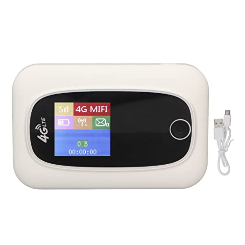 ciciglow Mobiler WLAN-Hotspot, Mobiler 4G-LTE-Hotspot-Router Tragbarer WLAN-Router mit SIM-Kartensteckplatz, 2000-mAh-Akku, Drahtloser Hotspot-Router für Zuhause, Büro, Reisen von ciciglow