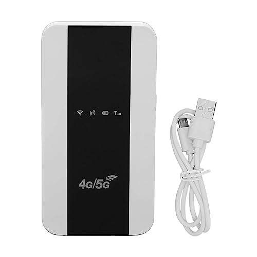ciciglow Mobiler WLAN-Hotspot, Tragbarer USB-4G-LTE-WLAN-Router, 150 Mbit/s WLAN-Hotspot-Gerät mit SIM-Kartensteckplatz und LED-Anzeige, 3000-mAh-Akku-Reiserouter (Europa-Version) von ciciglow
