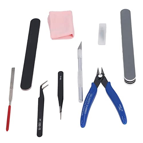 ciciglow Model Tool Kit Craft Zange Pinzette File Carves Messer Set für 3D -Druck, Stabiles Legierungsstahlmaterial, Praktisch für Klassenzimmer und Labor von ciciglow