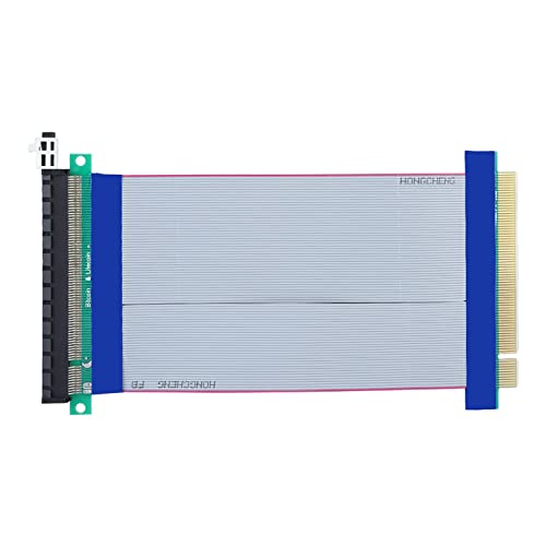ciciglow PCI-E-Riser-Card-Extender, Weiches, Flaches Verlängerungskabel, 19 cm Länge, Konzipiert für die Erweiterung von 1U-2U-Server-Kleingehäusen, Unterstützt Alle PCI-E-Geräte, von ciciglow