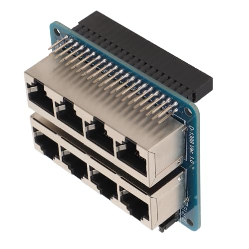 ciciglow Professionelles GPIO-Board mit 8 RJ45-Anschlüssen, 40-poliges Power-Board für1A+ 1B+ 2B 3B 3B+ 3A+ 4B, Hohe Kompatibilität von ciciglow