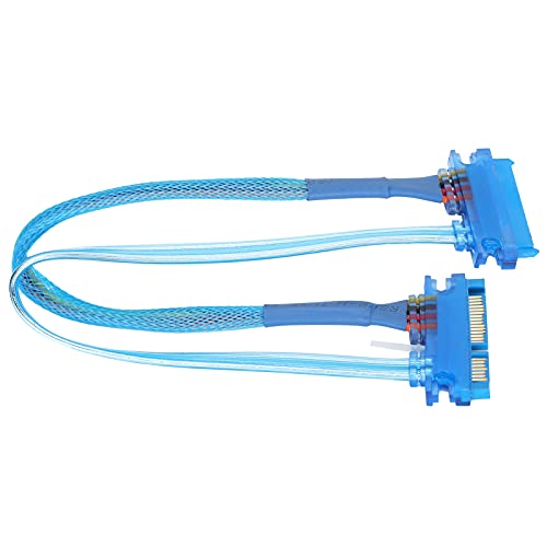 ciciglow Sata-Kabel, 7+15-Pin-Stecker auf Buchse Sata-Stromkabel 22-Pin-SSD-3.0-Datenstrom-Verlängerungskabel für Externe Festplatten-Datenübertragung, Einfach zu Bedienen(30cm) von ciciglow