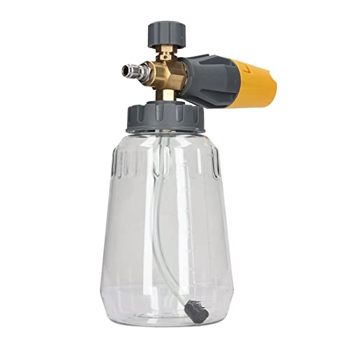 ciciglow Schaumgenerator Einstellbare Hochdrucksprühscheibe -Dose für Auto- und Haushaltsmöbelreinigung (YELLOW) von ciciglow