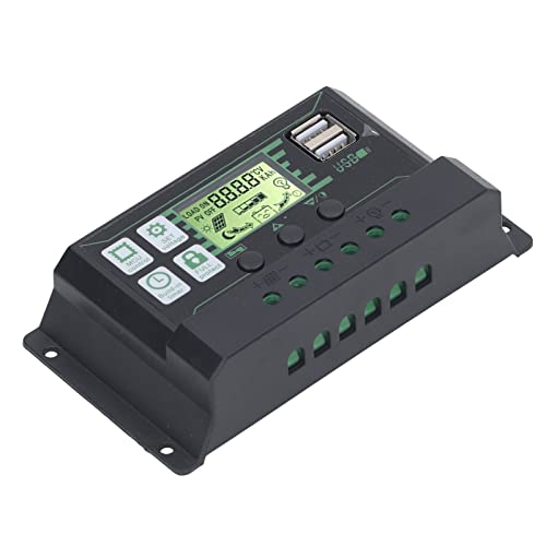 ciciglow Solarladungs -Controller -Regler 100A für Offene AgM -Gel Batterien 12 V 24 V, LCD Display, 3 Stufe PWM Ladung, über den Aktuellen Kurzschlussschutz, Geeignet für Säurebatterie Geeignet ciciglow Solarladungs -Controller -Regler 100A für Offene AgM -Gel Batterien 12 V 24 V, LCD Display, 3 Stufe PWM Ladung, über den Aktuellen Kurzschlussschutz, Geeignet für Säurebatterie Geeignet von ciciglow