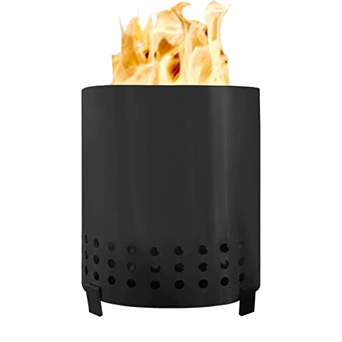 ciciglow Tabletop Feuerstelle, Tragbare Feuerstelle mit Stand, Leicht zu Reinigen, Rauchfreie Tischplatte Im Freien für Camping-Innenhof (Schwarz) von ciciglow