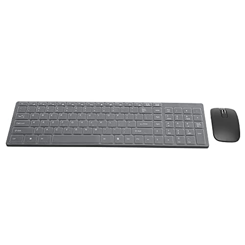 ciciglow Tastatur & Maus Sets, 101 Tasten Wireless 10m Smart Sleep Fingerboardand Maus, Tastatur 3 Tasten Maus Combo Fit für IOS/Windows/Android(Schwarz) von ciciglow