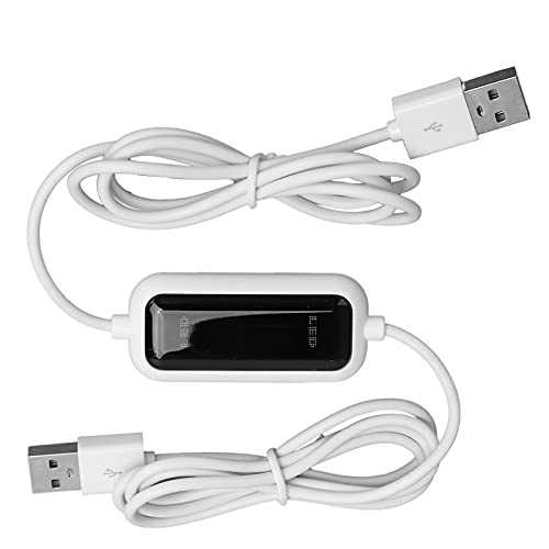 ciciglow USB 2.0 Übertragungskabel, Hochgeschwindigkeits-USB-PC zu PC Online Share Sync Link Net Direct Data File Transfer Bridge LED-Kabel Einfaches Kopieren zwischen 2 Computern von ciciglow