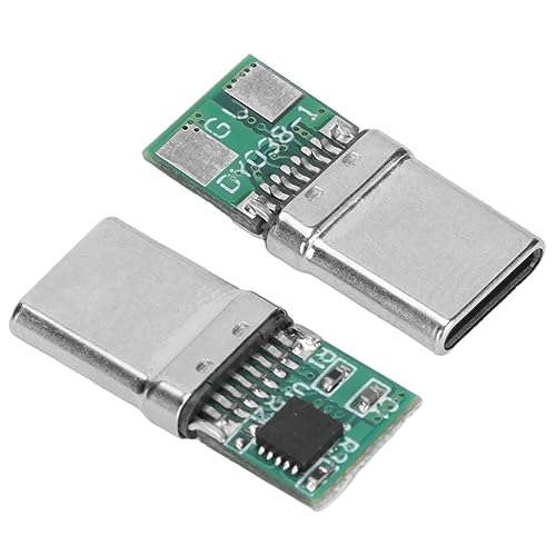 ciciglow USB C Breakout, 20V 8Pin USB Typ C Breakout Board 3A USB C Stecker Adapter Typ C Stecker Buchse Anschluss für Tablet Laptop (Typ-C-Stecker, 20 V) von ciciglow