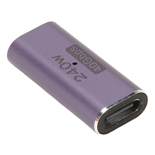 ciciglow USB4.0-C-Buchse-zu-Buchse-Adapter, Unterstützt 8K 60 Hz, PD 240 W, 40 Gbit/s Datenübertragung, Gehäuse aus Aluminiumlegierung, für Laptop-Telefone Typ-C-Geräte von ciciglow