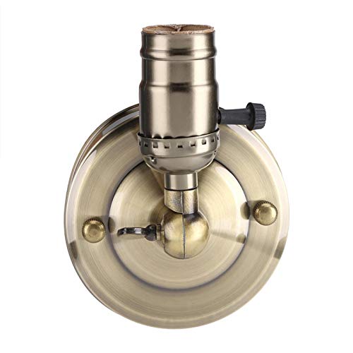 ciciglow Vintage Lichthalterung, 220V E27 Wandleuchte mit Schalter, raffinierte Verarbeitung, Wohnkultur Lampenfassung für Wohnzimmer, Schlafzimmer, Foyer, Esszimmer (Bronze) von ciciglow