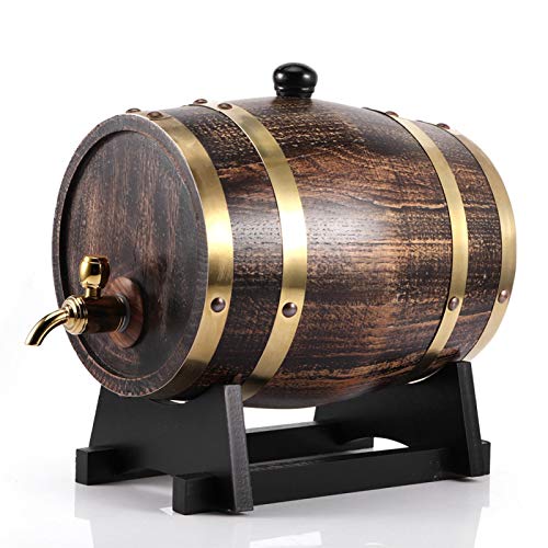 ciciglow Weinfass, 3L Retro Eichenholz 3L Holz Weinfass für Weinbrand Whisky Fass Fass von ciciglow