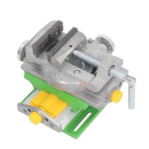 ciciglow XY Compoundschresste für Fräsmaschinenoperationen, Hochleistungsstruktur, Geeignet für die Verwendung von Workshops, Rotierender Bereich von 0 Bis 90 ° von ciciglow