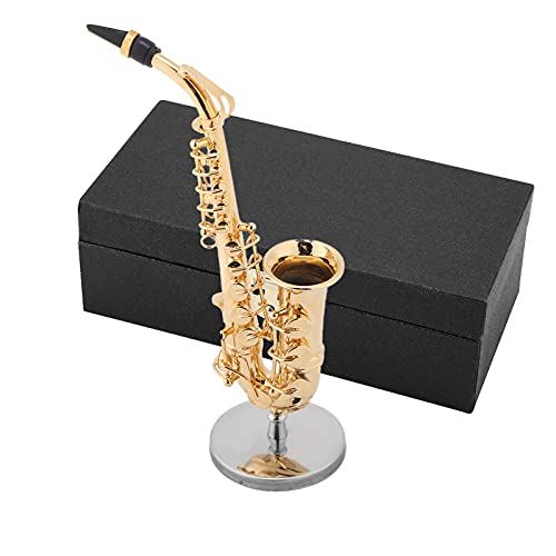 cigemay Musical, Instrumente, Miniatur-Altsaxophon-Replik, Saxophon-Modell, für Schreibtisch für Bücherregal von cigemay