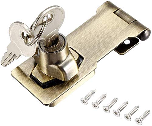 Schließschloss mit Schlüssel, 94 mm, Drehknopf, für Türen, Schränke, verschiedene Bronzefarben von circe-eu