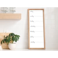 Gerahmter Wochenplaner, Whiteboard Kalender, Menükarte Gerahmter Wochenplaner, Whiteboard Kalender, Menükarte von circleandsquaredecor