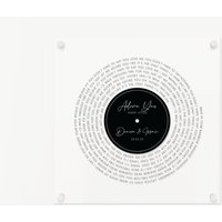 Personalisierter Songtexte Acryl Schallplatte Druck | Jubiläumsgeschenk Personalisierter Songtexte Acryl Schallplatte Druck | Jubiläumsgeschenk von circleandsquaredecor