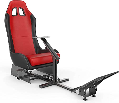 Cirearoa Racing Wheel Stand mit Sitz Gaming Chair Fahrcockpit für alle G25, G27, G29, G920 Xbox, Xbox 360 Xbox One, PS4, T150RS T300RS TX Rennrad T500RS T3PAPC-Plattformen (Schwarz/Rot) von cirearoa
