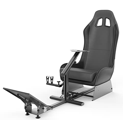 cirearoa Racing Wheel Stand mit Sitz Gaming Chair Fahrcockpit für alle G25, G27, G29, G920 Xbox, Xbox 360 Xbox One, PS4, T150RS T300RS TX Rennrad T500RS T3PAPC-Plattformen (Black/Grey) von cirearoa