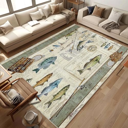 Teppich für Wohnzimmer, rutschfest, lustig, waschbar, für Esszimmer, Eingangsbereich, Büro, groß, niedrig, Küchenteppich, Kinderzimmer, Kinderzimmer, 1,2 x 1,8 m Teppich für Wohnzimmer, rutschfest, lustig, waschbar, für Esszimmer, Eingangsbereich, Büro, groß, niedrig, Küchenteppich, Kinderzimmer, Kinderzimmer, 1,2 x 1,8 m von citari