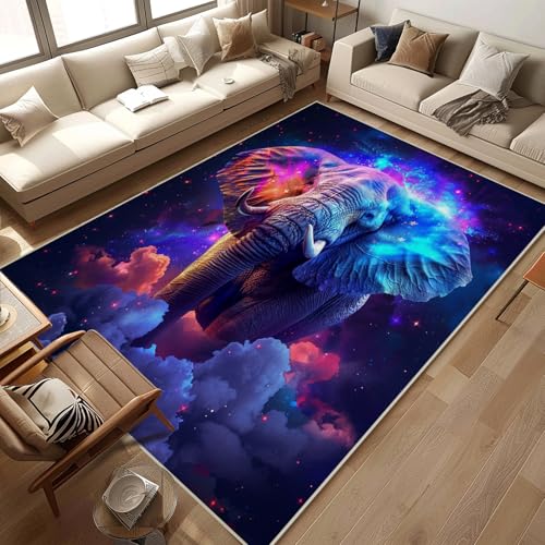 citari Elefanten-Teppich für Wohnzimmer, niedrig, rutschfest, maschinenwaschbar, für Schlafzimmer, Kinderzimmer, Esszimmer, Küche, Büro, 1,5 x 2,1 m citari Elefanten-Teppich für Wohnzimmer, niedrig, rutschfest, maschinenwaschbar, für Schlafzimmer, Kinderzimmer, Esszimmer, Küche, Büro, 1,5 x 2,1 m von citari