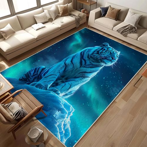 citari Tiger-Teppich, 1,5 x 2,1 m, für Wohnzimmer, niedrig, rutschfest, maschinenwaschbar, für den Innenbereich, Schlafzimmer, Kinderzimmer, Esszimmer, Küche, Büro citari Tiger-Teppich, 1,5 x 2,1 m, für Wohnzimmer, niedrig, rutschfest, maschinenwaschbar, für den Innenbereich, Schlafzimmer, Kinderzimmer, Esszimmer, Küche, Büro von citari