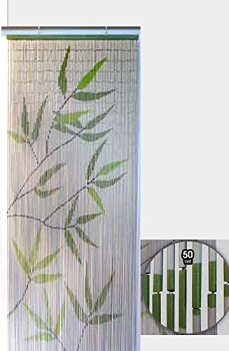Türvorhang, Bambus, Insektenschutzvorhang, 90 x 200 cm, "Bambus-Blätter" von cité de la déco