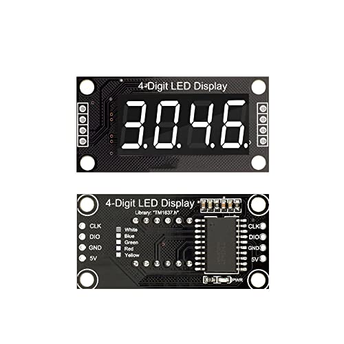 1 STÜCKE 0.36 inch LED Digitalanzeige Röhre Dezimalband 7 Segmente TM1637 Modul,4-Digit White von cizihuu