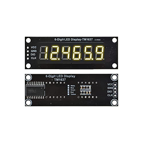 1 STÜCKE 0.36 inch LED Digitalanzeige Röhre Dezimalband 7 Segmente TM1637 Modul,6-Digit Yellow von cizihuu