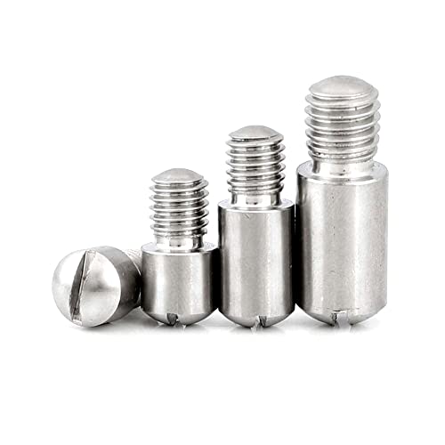 304 Edelstahl geschlitzte kopiale axiale Schraube Zylindrischer Stift externer Gewinde -Lokationsstift,M3(4PCS),14mm von cizihuu