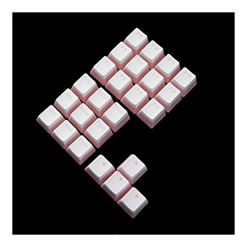 cjcaijun Double Shot Keycap Pbt Pudding 21key Numpad Multimedia Key F1-F12 Keycaps (Color : OEM Pink) von cjcaijun