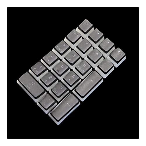 cjcaijun Double Shot Keycap Pbt Pudding 21key Numpad Multimedia Key F1-F12 Keycaps (Color : OEM Profile Black) von cjcaijun