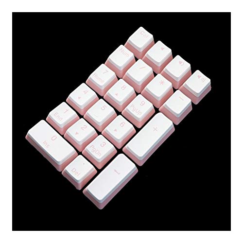 cjcaijun Double Shot Keycap Pbt Pudding 21key Numpad Multimedia Key F1-F12 Keycaps (Color : OEM Profile Pink) von cjcaijun