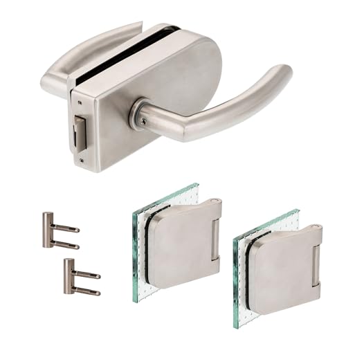 Glastürbeschlag "D" Set UV | V2A Edelstahl matt | inkl. Officebändern + RT | metallische Innenmechanik | Hope von ck-türbeschläge