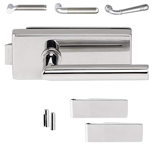 Glastürbeschlag Q3 UV | inkl. Studiobändern | V2a Edelstahl poliert | auch objektgeeignet (Angel) von ck-türbeschläge